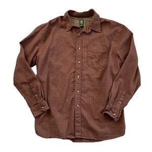 AIGLE Button Down Plaid Flannel Size Large